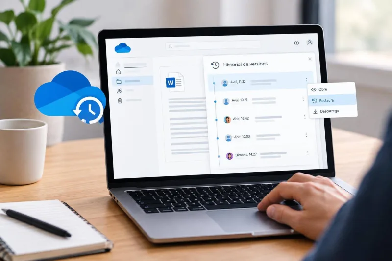Recupera una versió anterior d’un arxiu a OneDrive