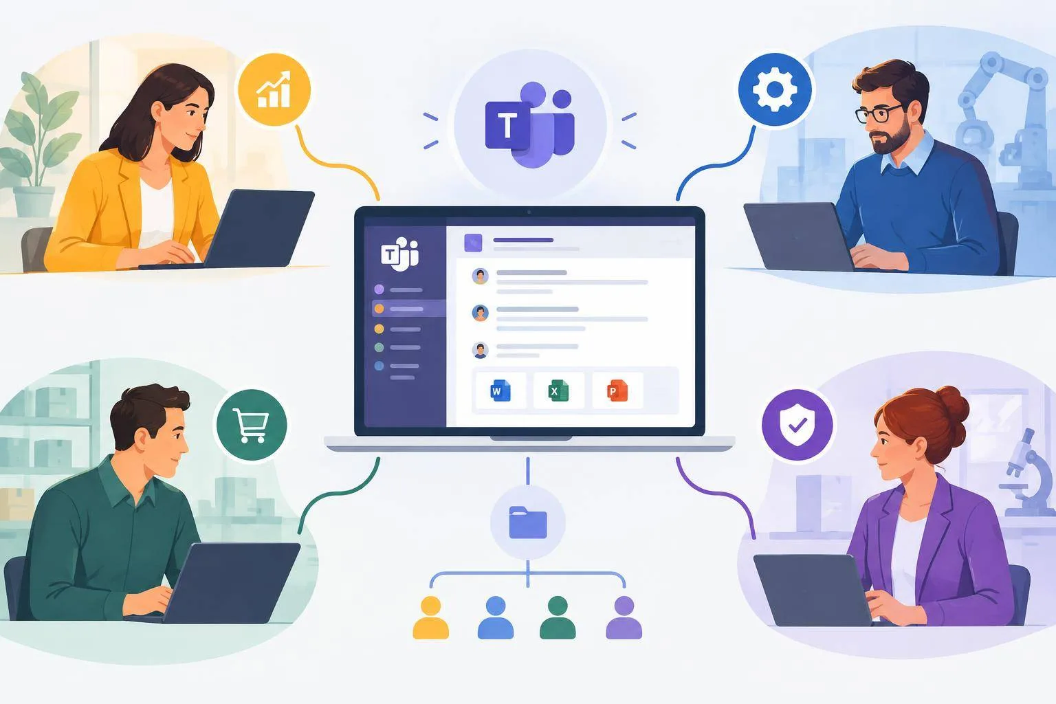 Un canal compartit de Teams per coordinar un projecte sense crear un equip nou